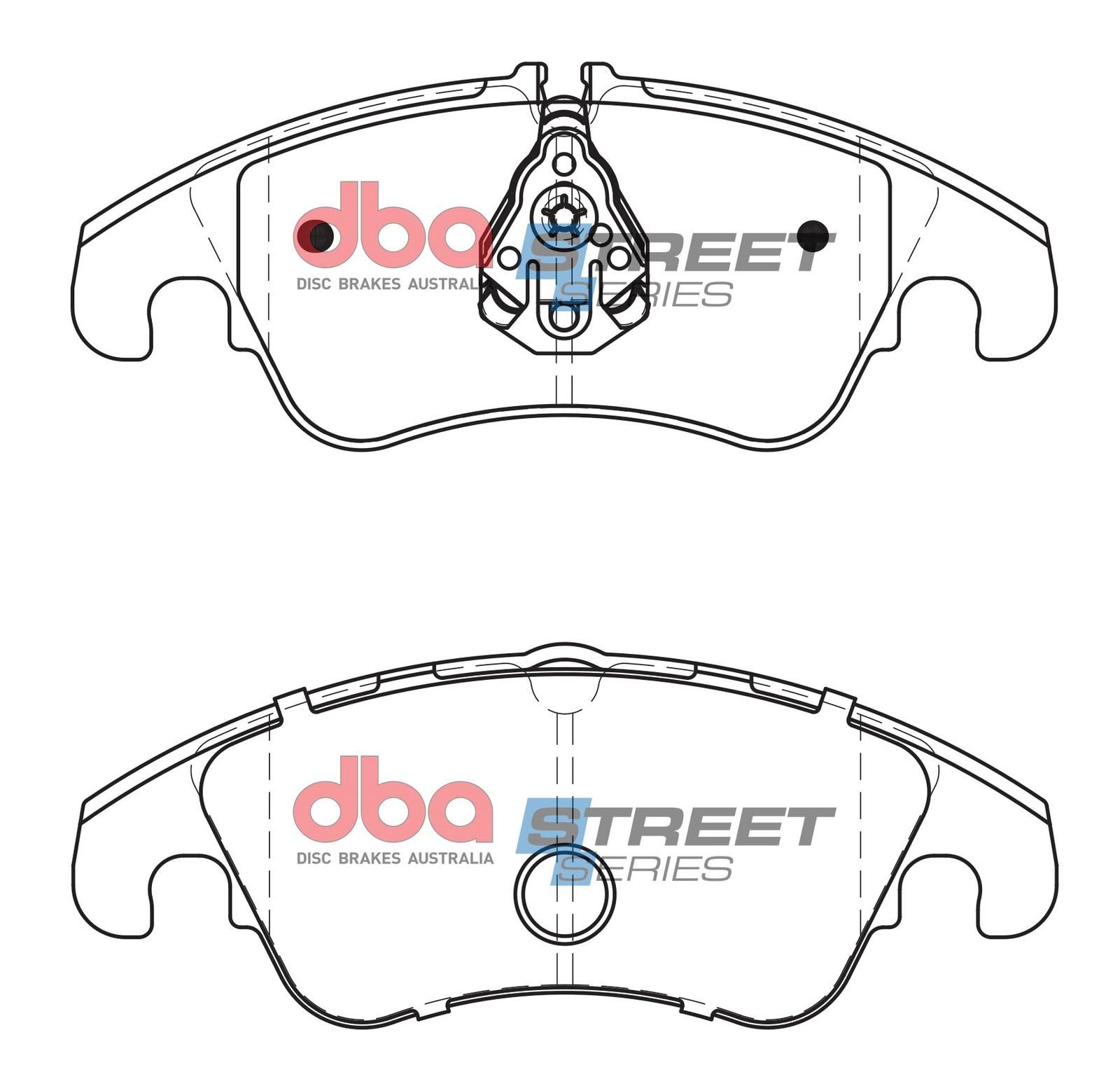 DBA SS STREET SERIES BRAKE PADS [ Audi A4 1LA 2007 - 2014 F ](suits wear sensor DBAWS1125, DBAWS1126 ) - TecDoc Only