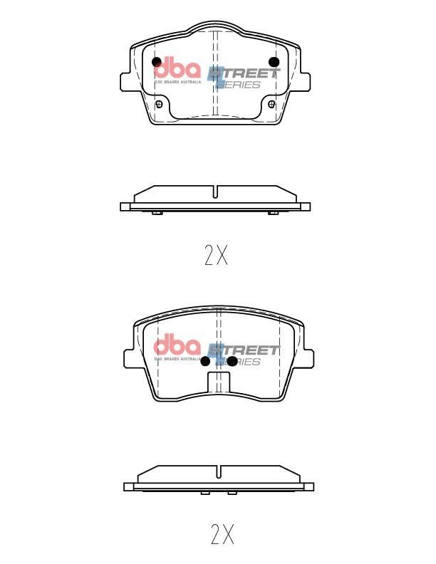 DBA SS STREET SERIES BRAKE PADS [ VOLVO XC40 2020 On F ] - TecDoc Only