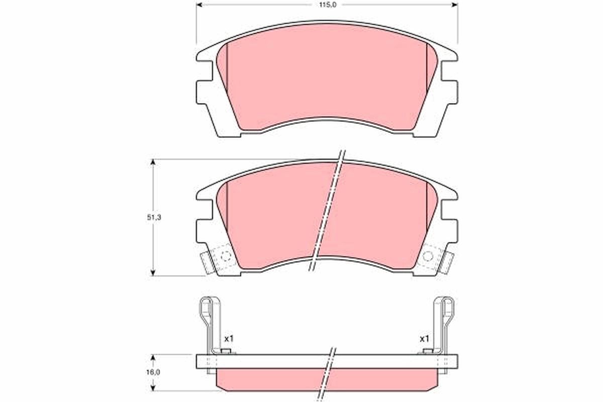 Brake Pad Set, disc brake GDB1013