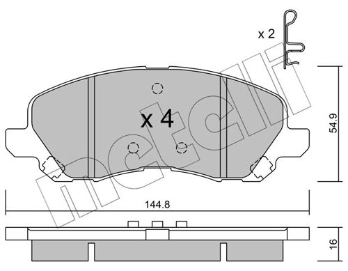 Brake Pad Set, disc brake 22-0481-0