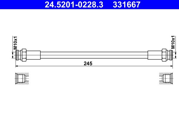 Brake Hose 24.5201-0228.3