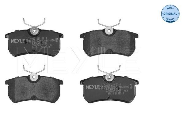 MEYLE 025 233 5314 Brake Pad Set, disc brake