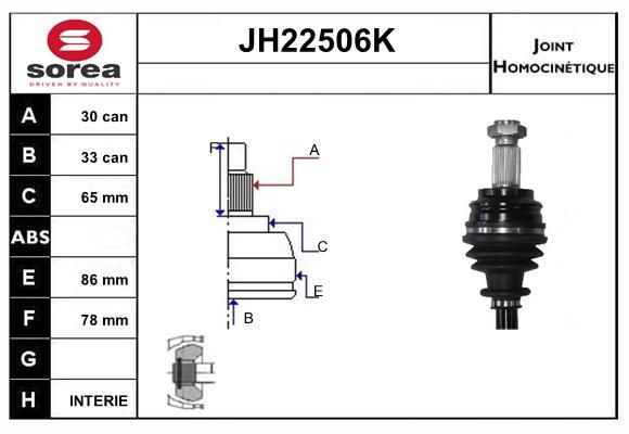 KIT CV JOINT AVEC KR089  - BMW