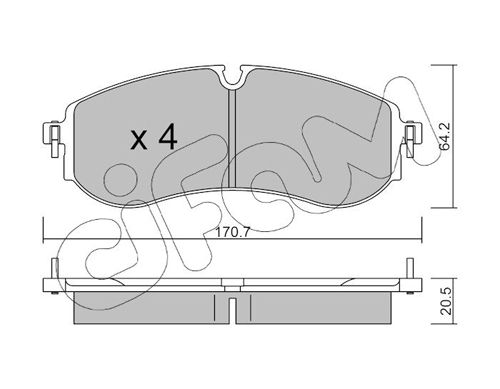 Brake Pad Set, disc brake 822-1263-0