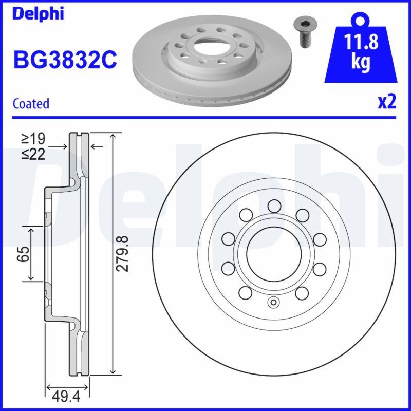 Brake Disc BG3832C