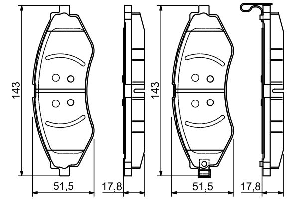 0 986 495 116 BOSCH fékbetétkészlet, tárcsafék