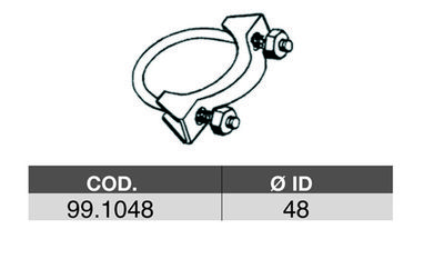 Соединительные элементы, система выпуска ASSO 99.1048 для FIAT REGATA