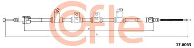 Тросик, cтояночный тормоз COFLE 17.6063 для HYUNDAI ix35