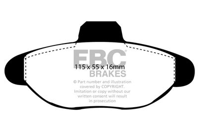 Комплект тормозных колодок, дисковый тормоз EBC Brakes DP2944 для FIAT CINQUECENTO