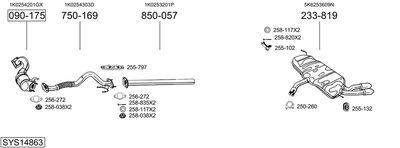 ABGASANLAGE BOSAL SYS14863