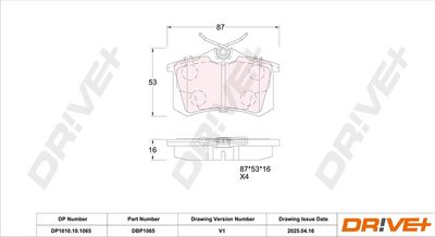 BREMSBELAGSATZ SCHEIBENBREMSE DR!VE+ DP1010101065 5
