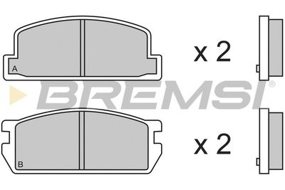 Комплект тормозных колодок, дисковый тормоз BREMSI BP2298 для ISUZU PIAZZA