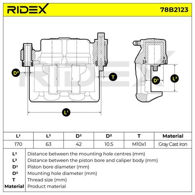 спирачен апарат RIDEX 78B2123