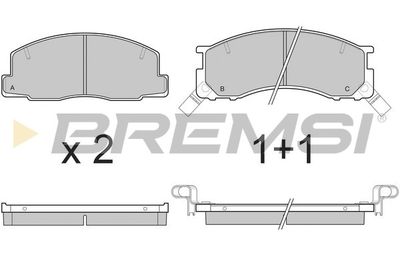 BREMSI BP2539 Тормозные колодки и сигнализаторы для TOYOTA PREVIA I (_R1_, _R2_) 2.4 4WD (TCR21_, TCR20_)