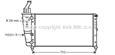 Радиатор, охлаждение двигателя AVA QUALITY COOLING FT2200 для LANCIA Y