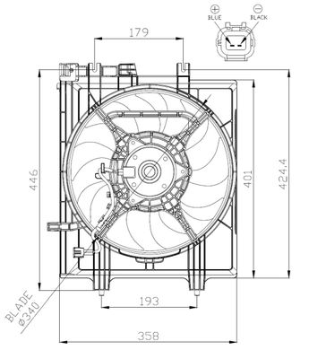 NRF 47936 Вентилятор системы охлаждения двигателя  для SUBARU FORESTER (Субару Форестер)