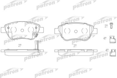 PATRON PBP1920 Тормозные колодки и сигнализаторы  для FIAT PANDA (Фиат Панда)