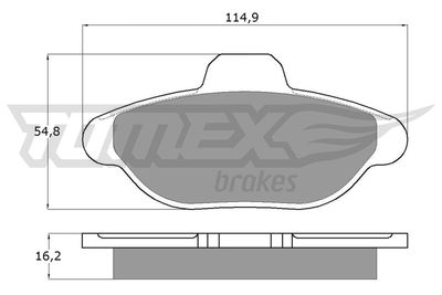 Комплект тормозных колодок, дисковый тормоз TOMEX Brakes TX 10-33 для FIAT CINQUECENTO
