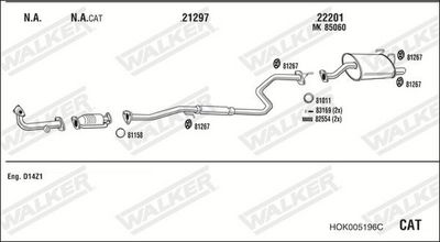 Изпускателна система WALKER HOK005196C