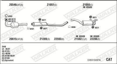 Изпускателна система WALKER CIK015097A
