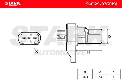 импулсен датчик, колянов вал STARK SKCPS-0360191