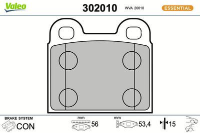 BREMSBELAGSATZ SCHEIBENBREMSE