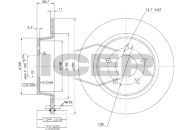 Tarcza hamulcowa ICER 78BD3958-2