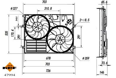 VENTILATOR RADIATOR NRF 47994 5