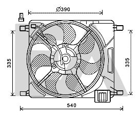 Вентилятор, охлаждение двигателя EACLIMA 33V14001 для CHEVROLET SPARK