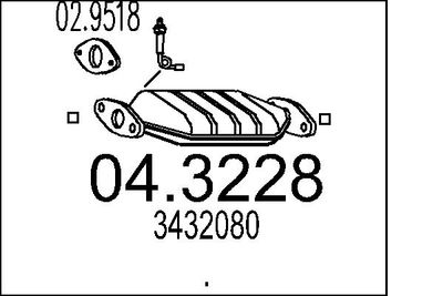 Катализатор MTS 04.3228 для VOLVO 480