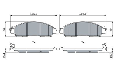 Brake Pad Set, disc brake 0 986 424 973