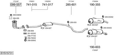 ABGASANLAGE BOSAL SYS15731