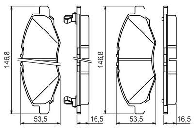 Комплект тормозных колодок, дисковый тормоз BOSCH 0 986 494 326 для TOYOTA HILUX