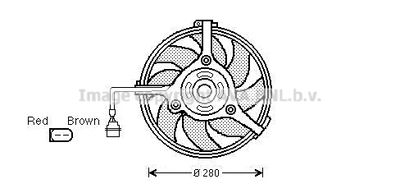 Вентилятор, охлаждение двигателя AVA QUALITY COOLING AI7510 для AUDI ALLROAD