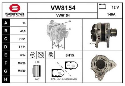 GENERATOR SNRA VW8154