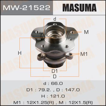 MASUMA MW-21522 Подшипник ступицы  для NISSAN QASHQAI (Ниссан Qашqаи)