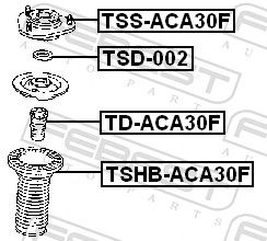 TSS-ACA30F FEBEST Опора стойки амортизатора FEBEST 