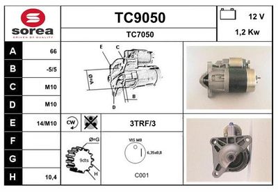 STARTER SNRA TC9050