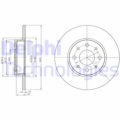 Bromsskiva DELPHI BG4312