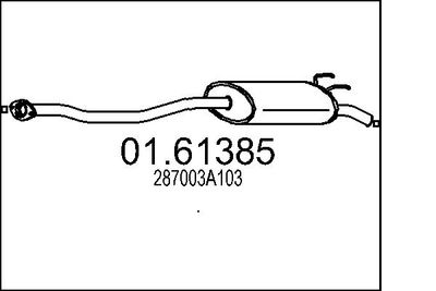 Глушитель выхлопных газов конечный MTS 01.61385 для HYUNDAI COUPE