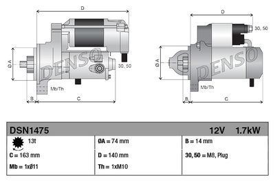 Startmotor DENSO DSN1475