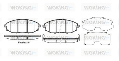 Комплект тормозных колодок, дисковый тормоз WOKING P13233.02 для DAEWOO TOSCA