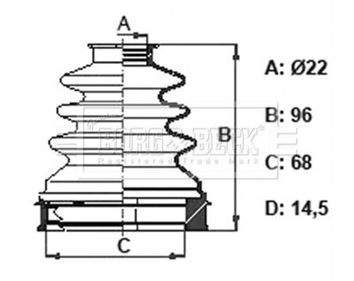 Bellow, drive shaft Borg & Beck BCB6169