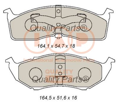Комплект тормозных колодок, дисковый тормоз IAP QUALITY PARTS 704-02031 для CHRYSLER VISION