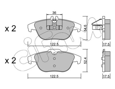 Brake Pad Set, disc brake 822-666-0