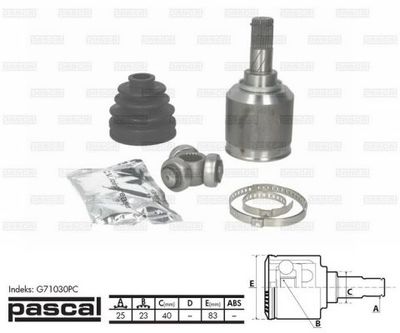 Ledsats, drivaxel PASCAL G71030PC