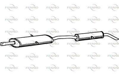 Глушитель выхлопных газов конечный FENNO P1661 для DODGE CARAVAN