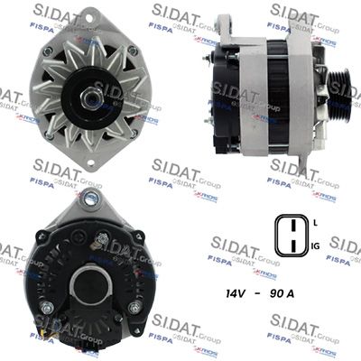 Генератор SIDAT A12VA1290A2 для RENAULT CLIO