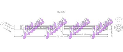 Тормозной шланг KAWE H7005 для SUZUKI SWIFT