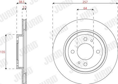 BREMSSCHEIBE JURID 563312JC 1